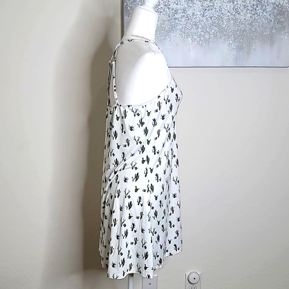 Woman's Incredibly Soft Cactus V-Neck Strappy Nightgown Dress - Picture 4 of 5